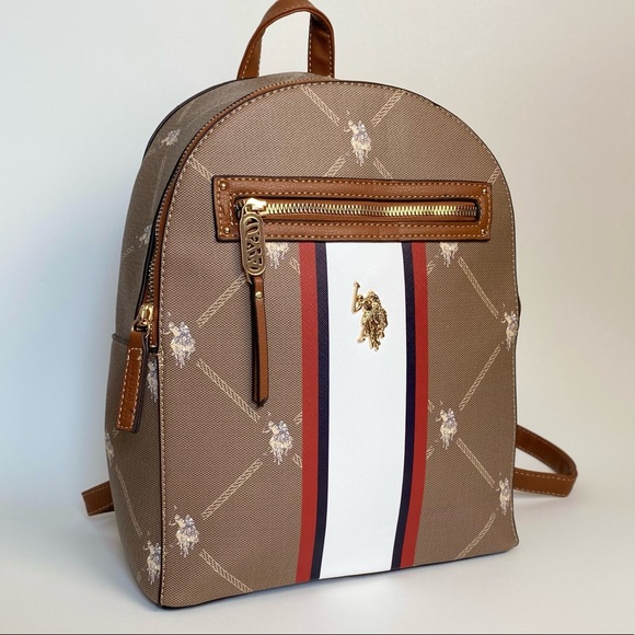 U.S. Polo Assn. Signature Backpack Bag in Brown - Picture 1 of 8